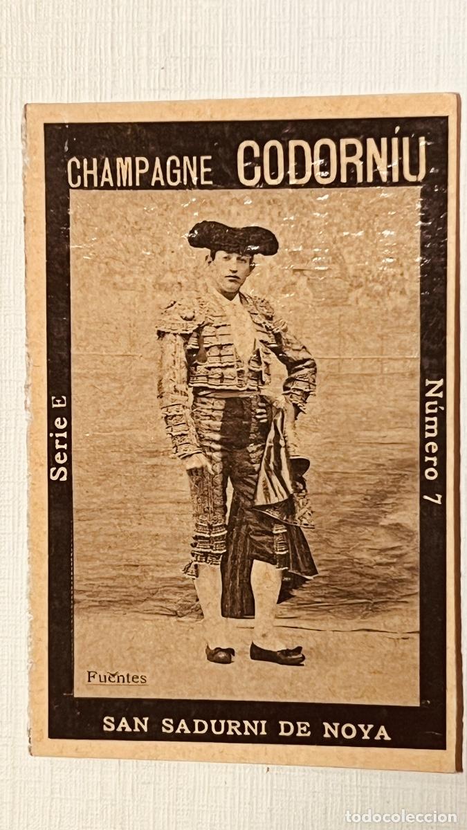 Coleccionismo Cromos antiguos: Cromo publicidad sastrer&iacute;a Madrid s Gonz&aacute;lez torero fuentes champagne codorniu serie E n 7