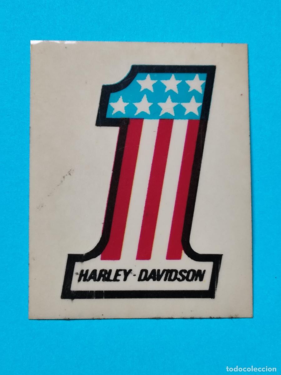 Coleccionismo Cromos antiguos: PEGATINA DE MOTO HARLEY DAVIDSON DE LOS A&Ntilde;OS 70 - 80 CON ERROR TRASERA HARLEY DAVINSON 224