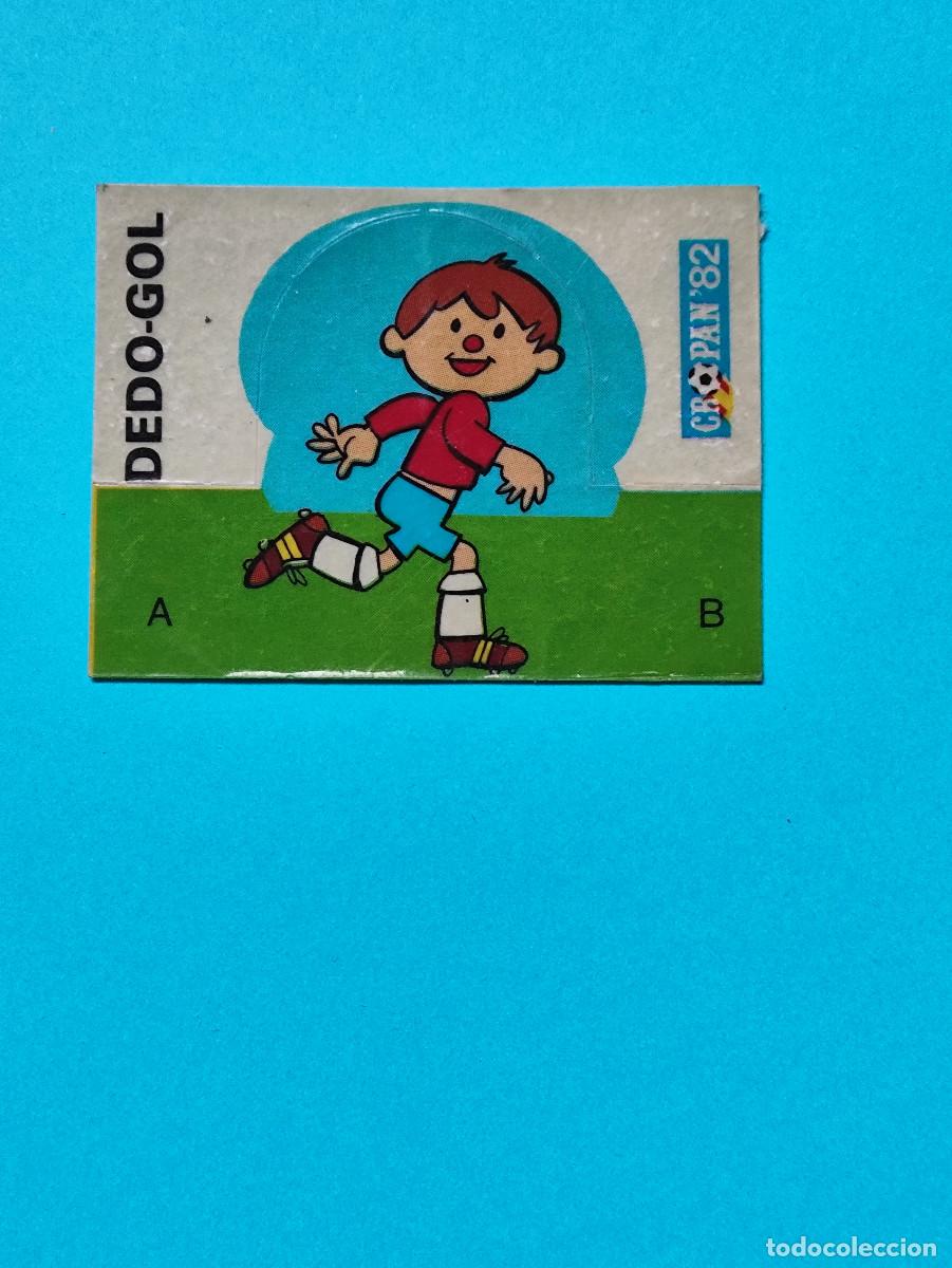 Coleccionismo Cromos antiguos: CROMO CROPAN DEDO GOL CON TRASERA ESPA&Ntilde;A MUNDIAL 82 NARANJITO NUNCA PEGADO