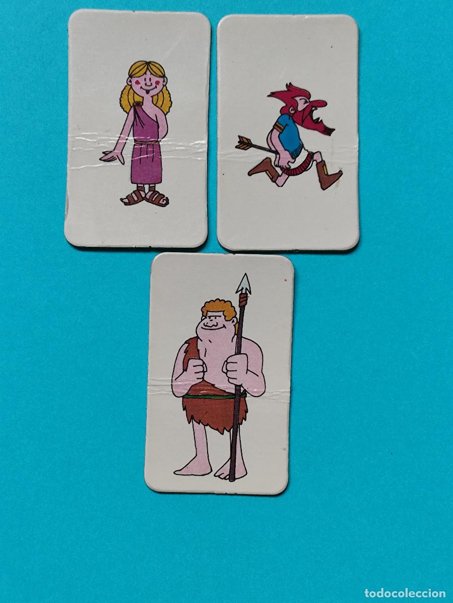 Coleccionismo Cromos antiguos: LOTE DE 3 CROMOS . PHOSKITOS . ERASE UNA VEZ EL HOMBRE . CON TRASERA DESPEGADA