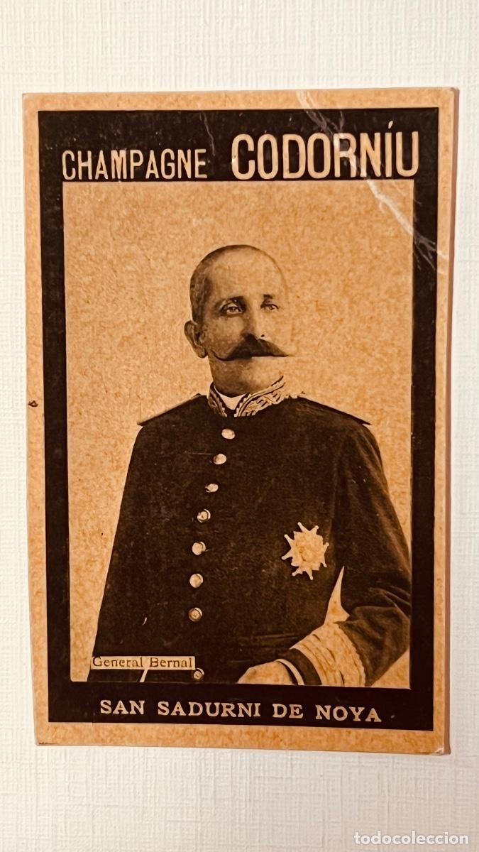 Coleccionismo Cromos antiguos: Cromo champagne propaganda al &uacute;ltimo figur&iacute;n moda general Bernal