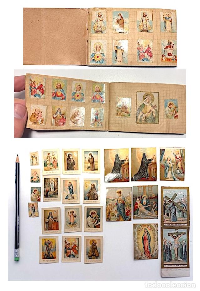 Colecionismo Cromos antigos: Colecci&oacute;n de 107 Estampas Peque&ntilde;o Formato (83 en album + 24 sueltas) Cromolitografiadas