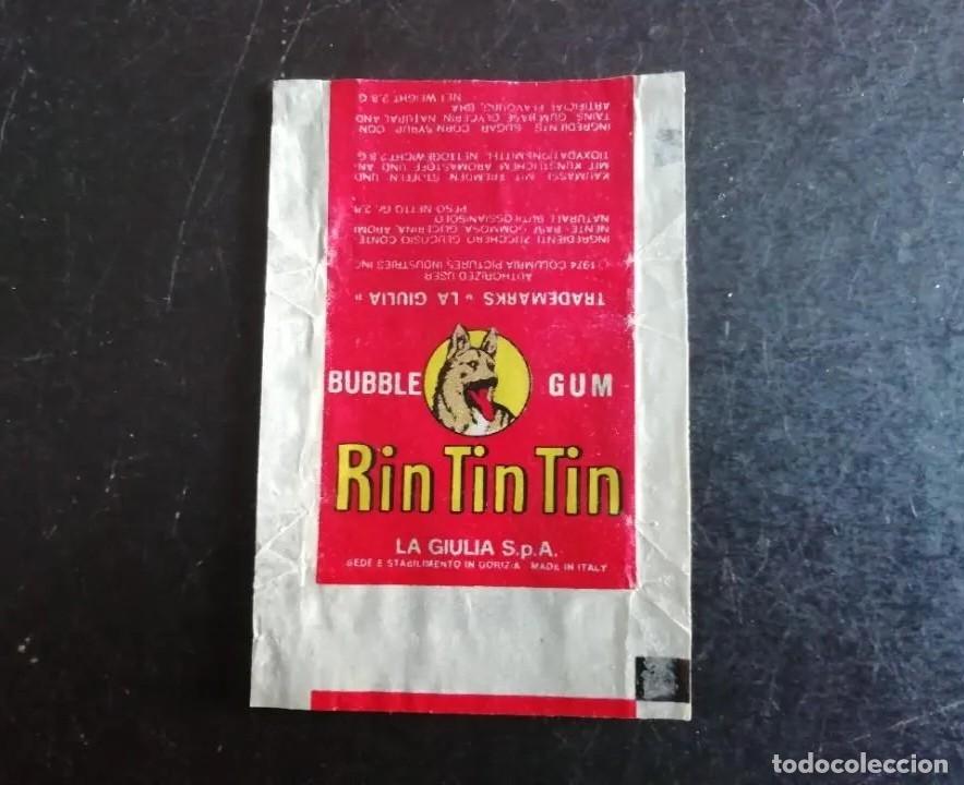 Coleccionismo Cromos antiguos: BUBBLE GUM: ENVOLTORIO N&deg; 1 CHICLE RIN TIN TIN LA GIULIA-GORIZIA JULY A&Ntilde;OS 60-70 RTOY