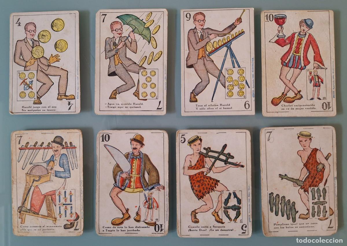 Coleccionismo Cromos antiguos: Lote de 8 cromos de la Baraja Cuatro c&oacute;micos