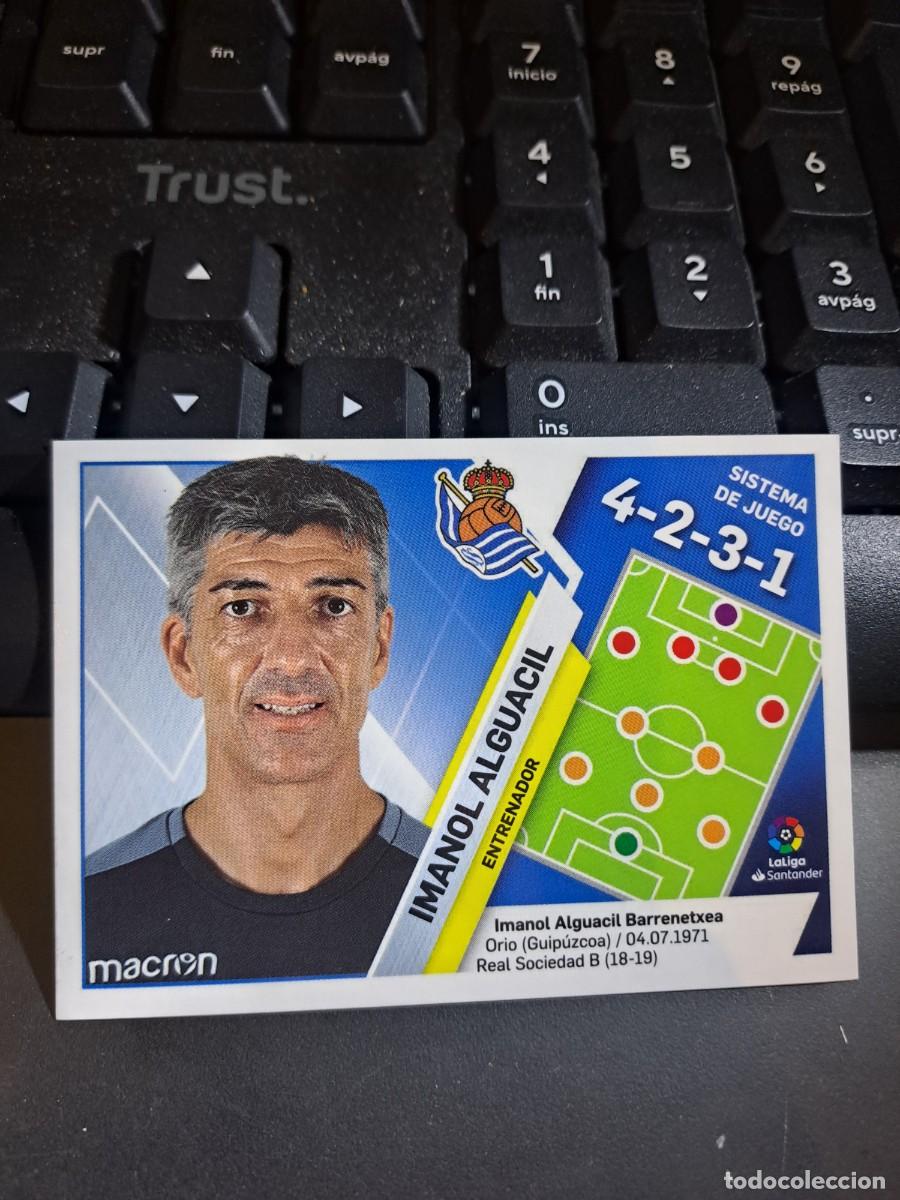 Colecionismo Cromos antigos: CROMO IMANOL ALGUACIL 32 ENTRENADOR REAL SOCIEDAD LIGA 2019 2020 19 20 ESTE PANINI NUNCA PEGADO