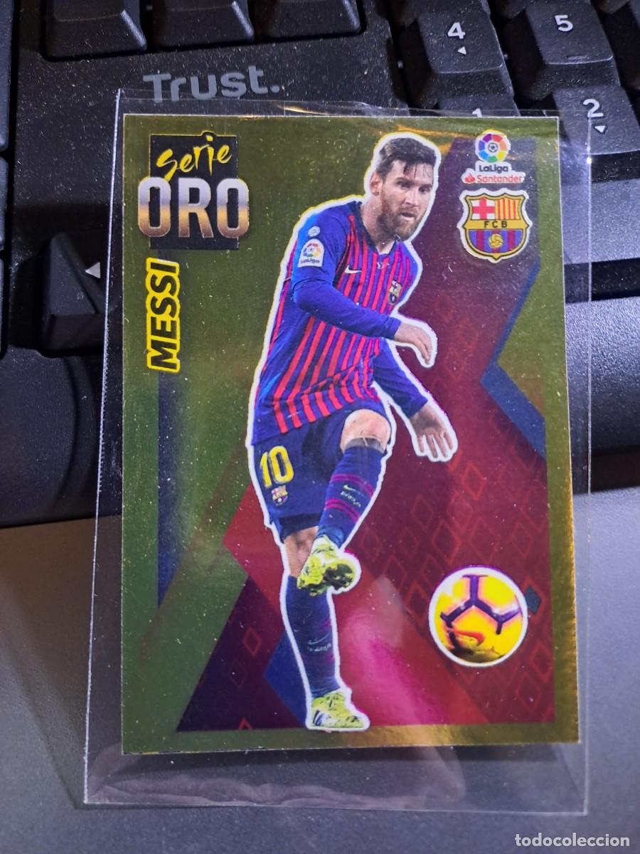 Coleccionismo Cromos antiguos: CROMO MESSI 5 SERIE ORO BARCELONA LIGA 2019 2020 19 20 ESTE PANINI NUNCA PEGADO