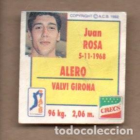 Coleccionismo Cromos antiguos: ANTIGUO CROMO ADHESIVO CRECS 1992 - JUAN ROSA ALERO - VALVI GIRONA. ACB