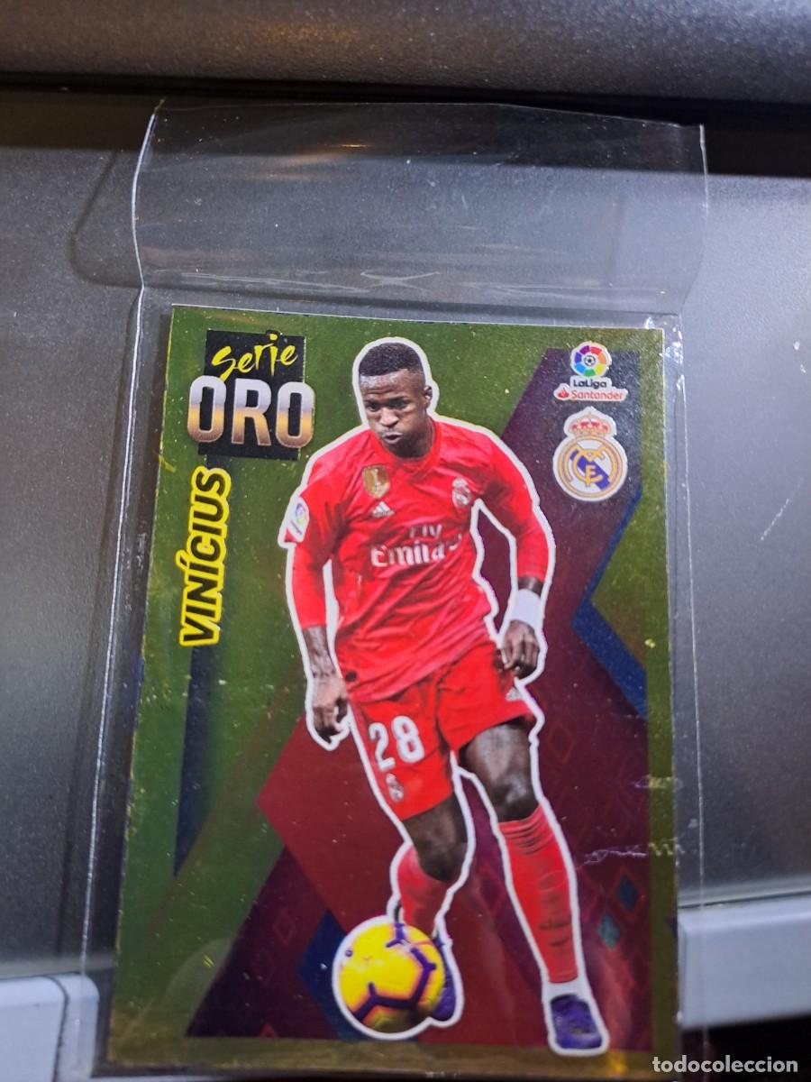 Coleccionismo Cromos antiguos: CROMO VINICIUS 15 SERIE ORO REAL MADRID LIGA 2019 2020 19 20 ESTE PANINI NUNCA PEGADO