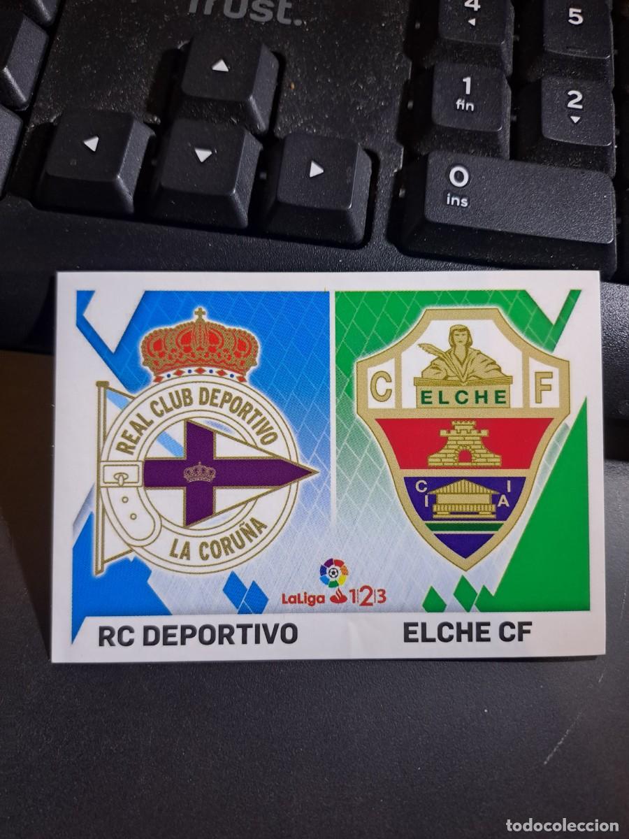 Coleccionismo Cromos antiguos: CROMO ESCUDOS 3 ESCUDO DEPORTIVO DE LA CORU&Ntilde;A ESCUDO ELCHE LIGA 2019 2020 19 20 ESTE PANINI NUNCA PE