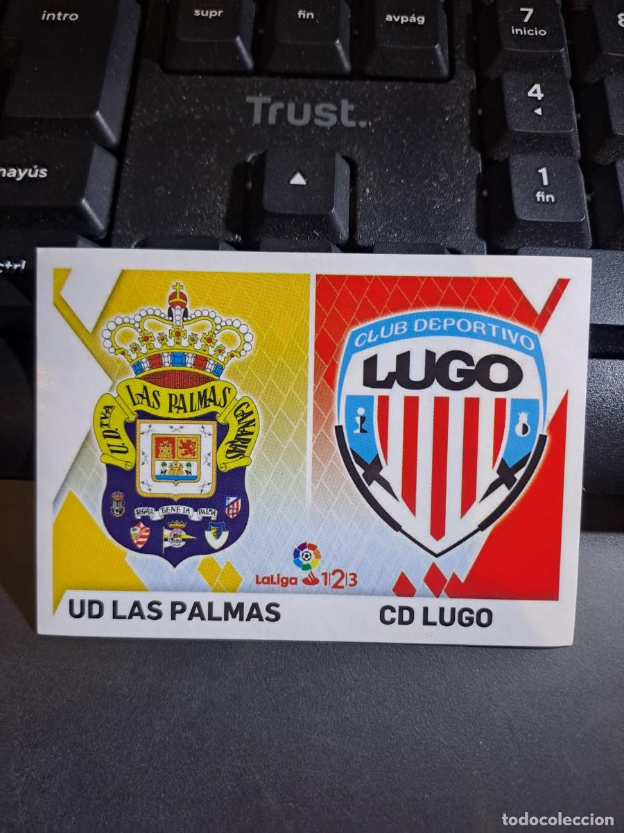 Coleccionismo Cromos antiguos: CROMO ESCUDOS 6 ESCUDO LAS PALMAS ESCUDO LUGO LIGA 2019 2020 19 20 ESTE PANINI NUNCA PEGADO