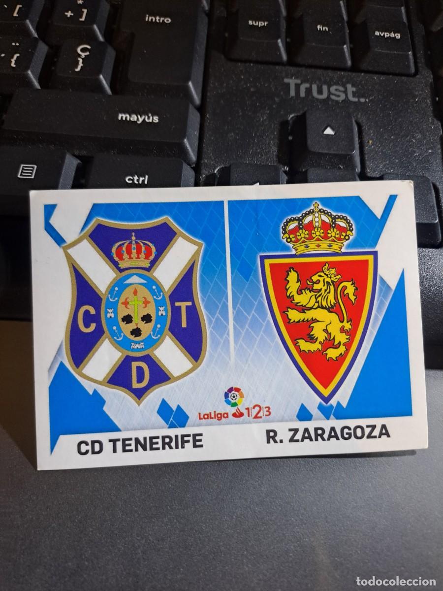 Coleccionismo Cromos antiguos: CROMO ESCUDOS 11 ESCUDO TENERIFE ESCUDO ZARAGOZA LIGA 2019 2020 19 20 ESTE PANINI NUNCA PEGADO