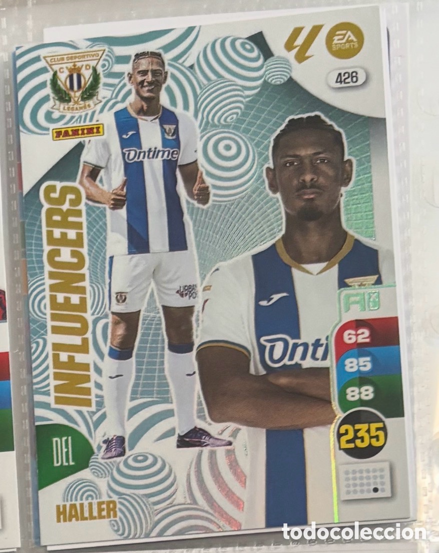 Coleccionismo Cromos antiguos: 426 HALLER LEGANES INFLUENCERS Adrenalyn XL La Liga 2024 2025 Panini