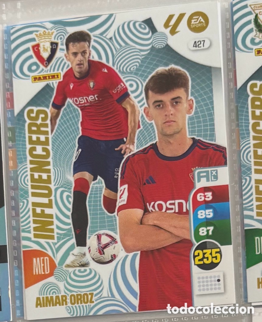 Coleccionismo Cromos antiguos: 427 AIMAR OROZ OSASUNA INFLUENCERS Adrenalyn XL La Liga 2024 2025 Panini