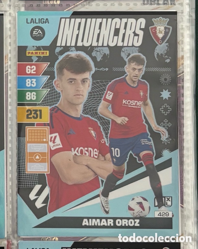 Coleccionismo Cromos antiguos: 429 AIMAR OROZ OSASUNA INFLUENCERS Adrenalyn XL La Liga 2023 2024 Panini