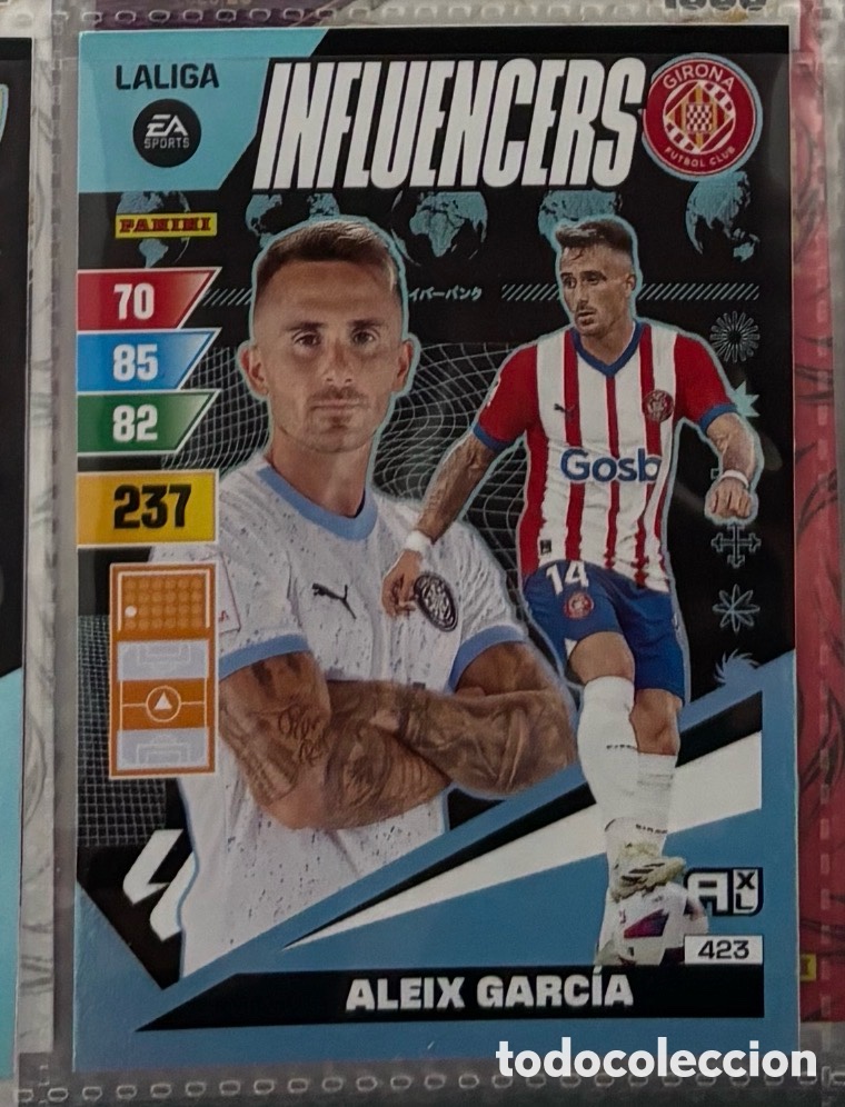 Coleccionismo Cromos antiguos: 423 ALEIX GARCIA GIRONA INFLUENCERS Adrenalyn XL La Liga 2023 2024 Panini