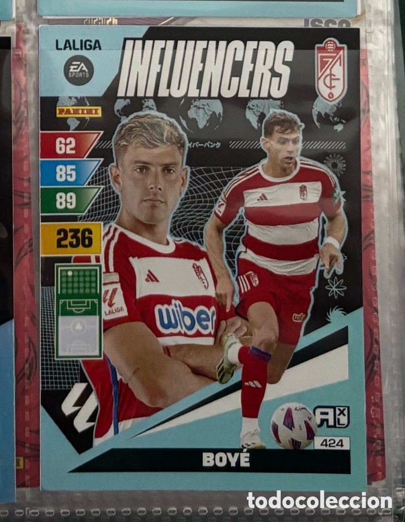 Coleccionismo Cromos antiguos: 424 BOYE GRANADA INFLUENCERS Adrenalyn XL La Liga 2023 2024 Panini
