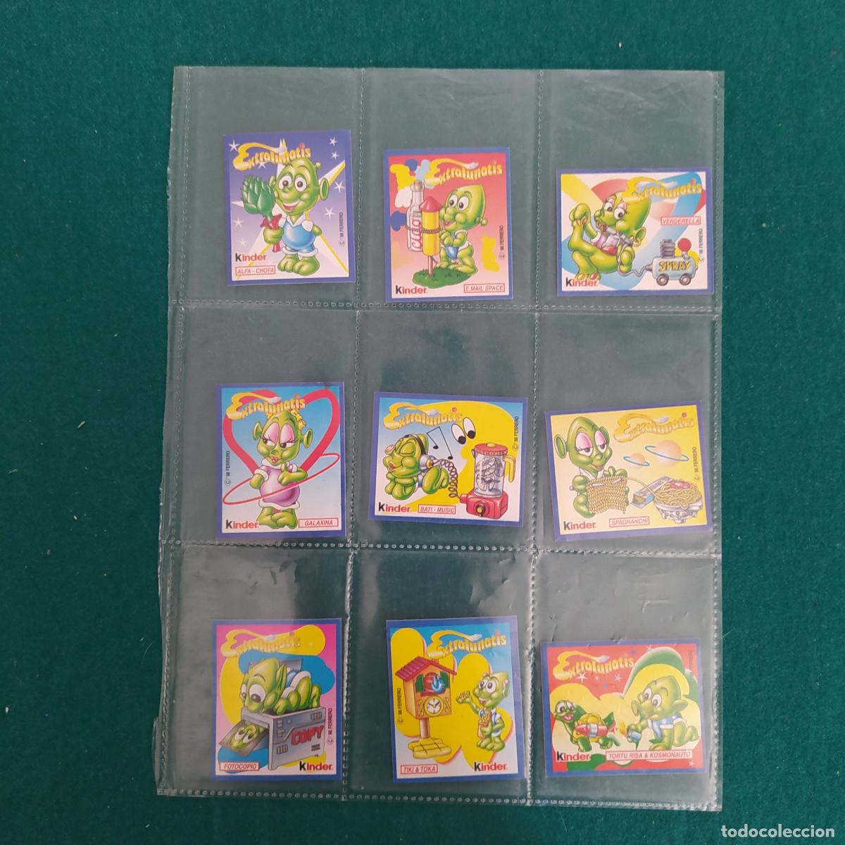 Colecionismo Cromos antigos: 9 EXTRALUNATIS de KINDER FERRERO