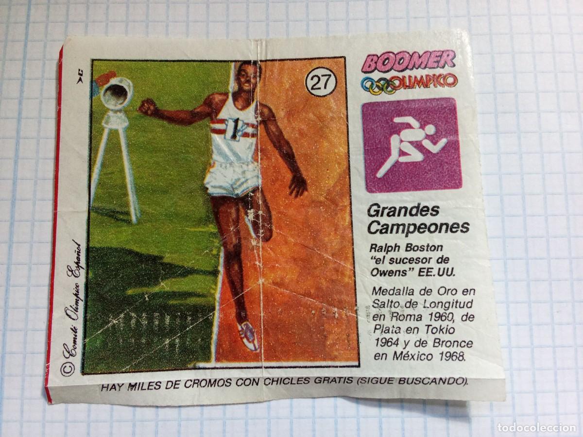 Colecionismo Cromos antigos: Cromo Boomer Ol&iacute;mpico n&ordm; 27 - Grandes Campeones, Ralph Boston Salto de Longitud 1960