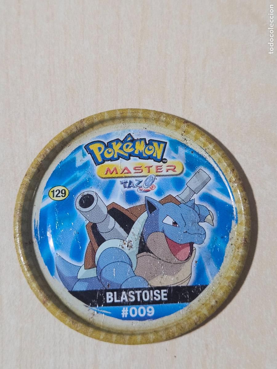 Coleccionismo Cromos antiguos: N&ordm; 129 TAZO METAL POKEMON MASTER TAZO # 009 BLASTOISE - CHIPICAO