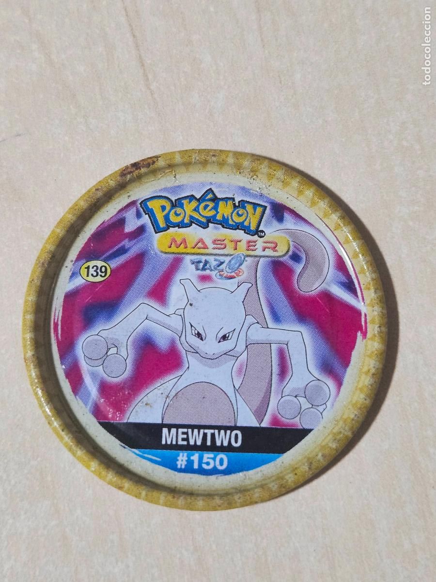 Coleccionismo Cromos antiguos: N&ordm; 139 TAZO METAL POKEMON MASTER TAZO # 150 MEWTWO - CHIPICAO