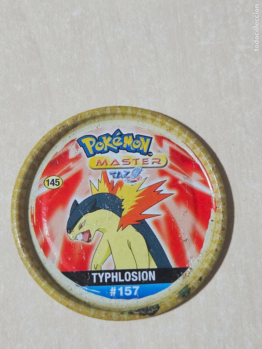 Coleccionismo Cromos antiguos: N&ordm; 145 TAZO METAL POKEMON MASTER TAZO # 157 TYPHLOSION - CHIPICAO