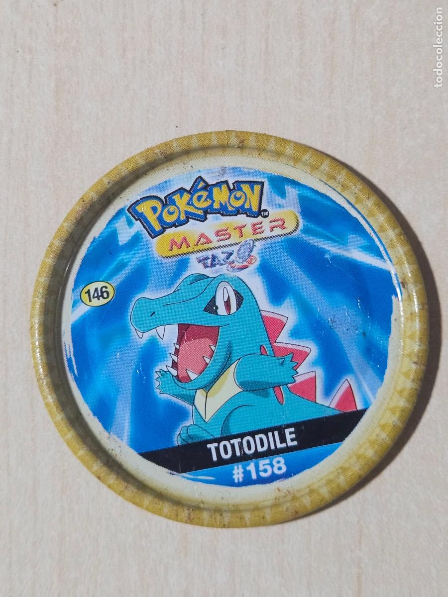 Coleccionismo Cromos antiguos: N&ordm; 146 TAZO METAL POKEMON MASTER TAZO # 158 TOTODILE - CHIPICAO