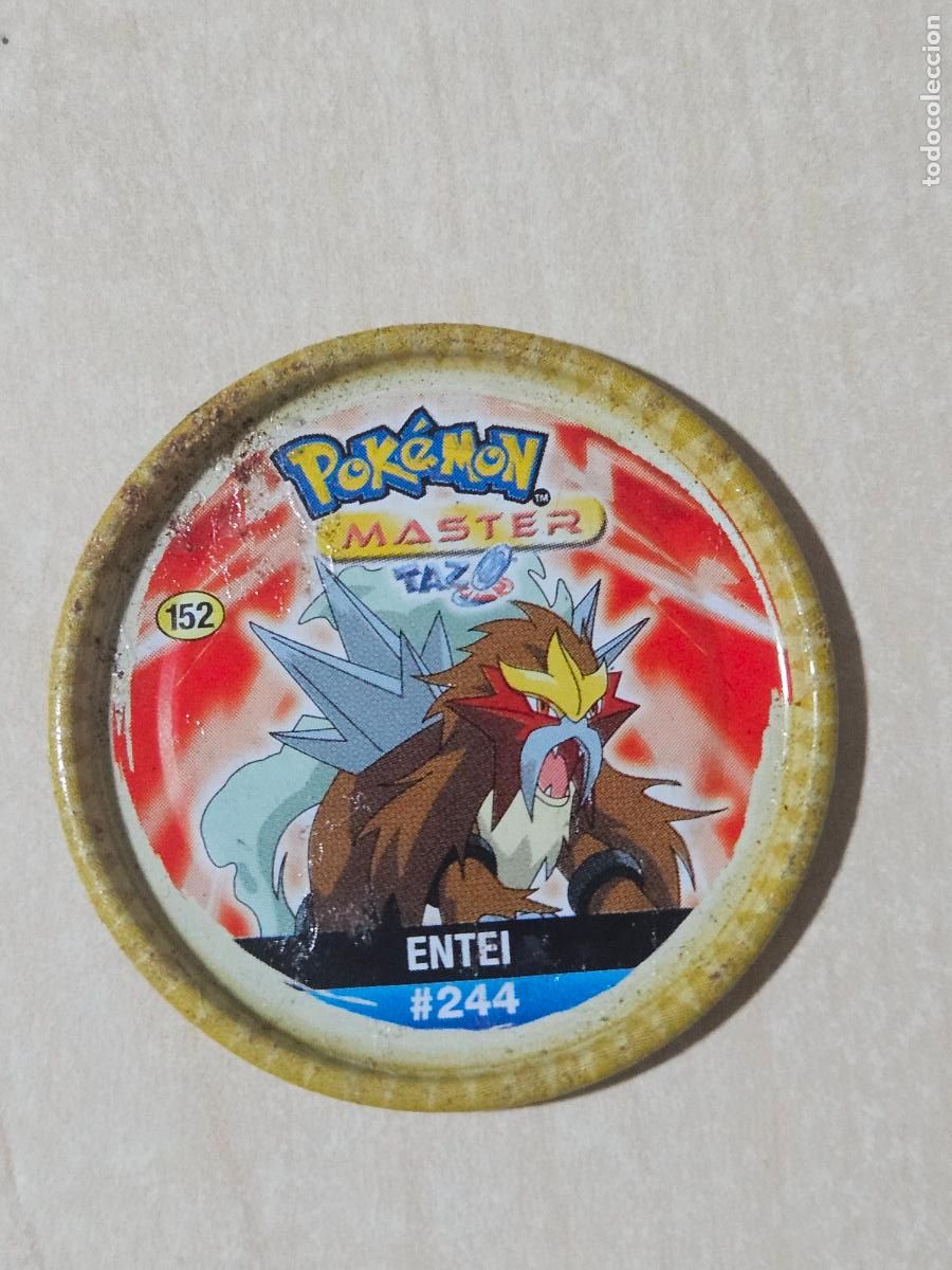 Coleccionismo Cromos antiguos: N&ordm; 152 TAZO METAL POKEMON MASTER TAZO # 244 ENTEI - CHIPICAO