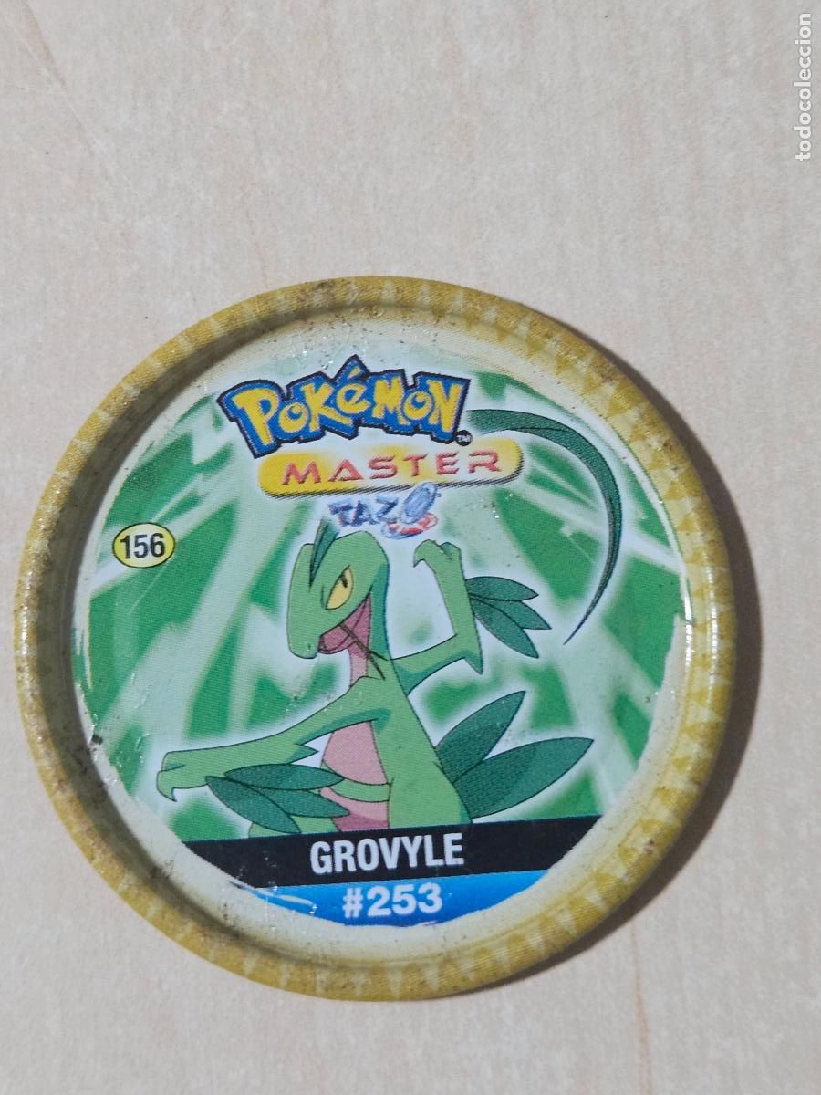 Coleccionismo Cromos antiguos: N&ordm; 156 TAZO METAL POKEMON MASTER TAZO # 253 GROVYLE - CHIPICAO