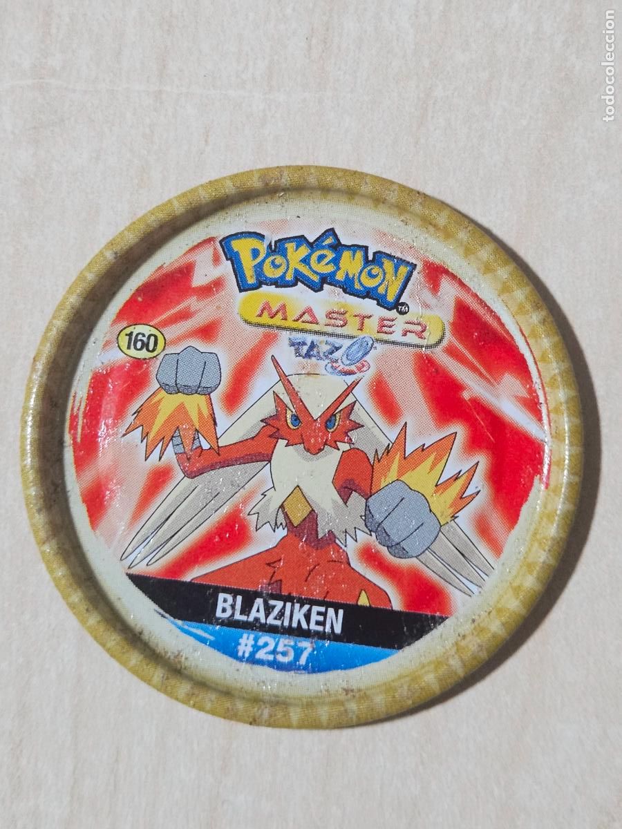 Coleccionismo Cromos antiguos: N&ordm; 160 TAZO METAL POKEMON MASTER TAZO # 257 BLAZIKEN - CHIPICAO