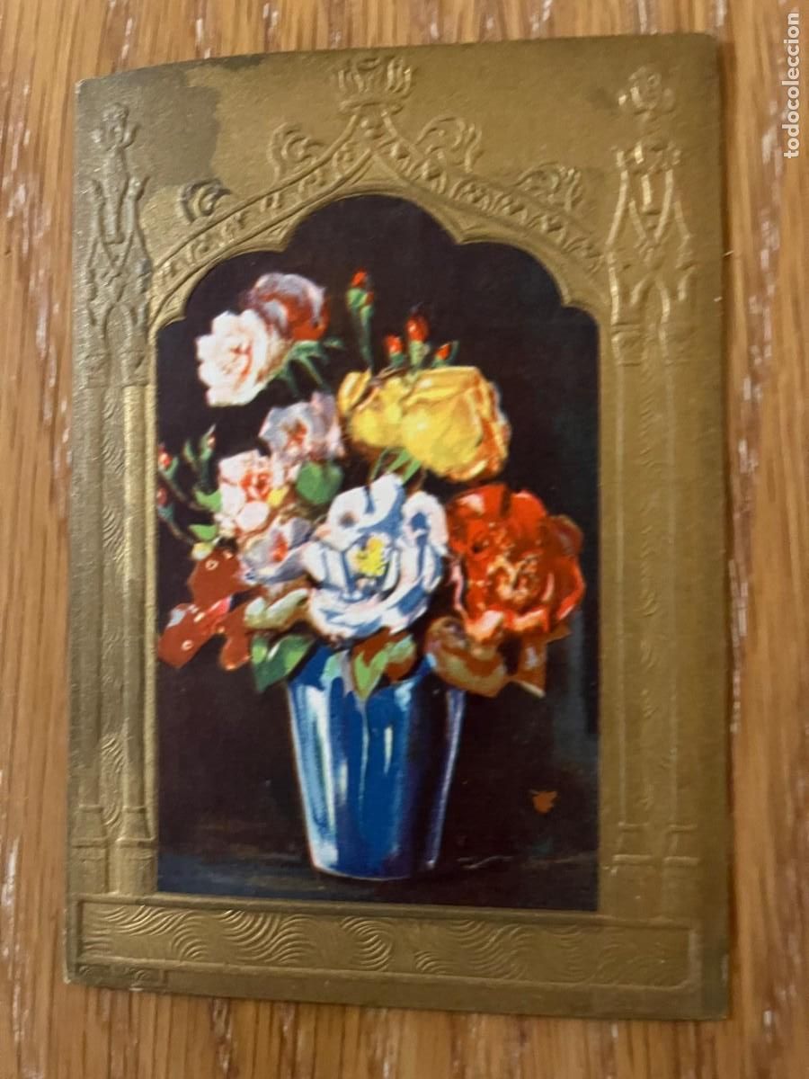 Coleccionismo Cromos antiguos: Evaristo Juncosa Barcelona arte moderno vaso con flores serie F n&ordm; 1