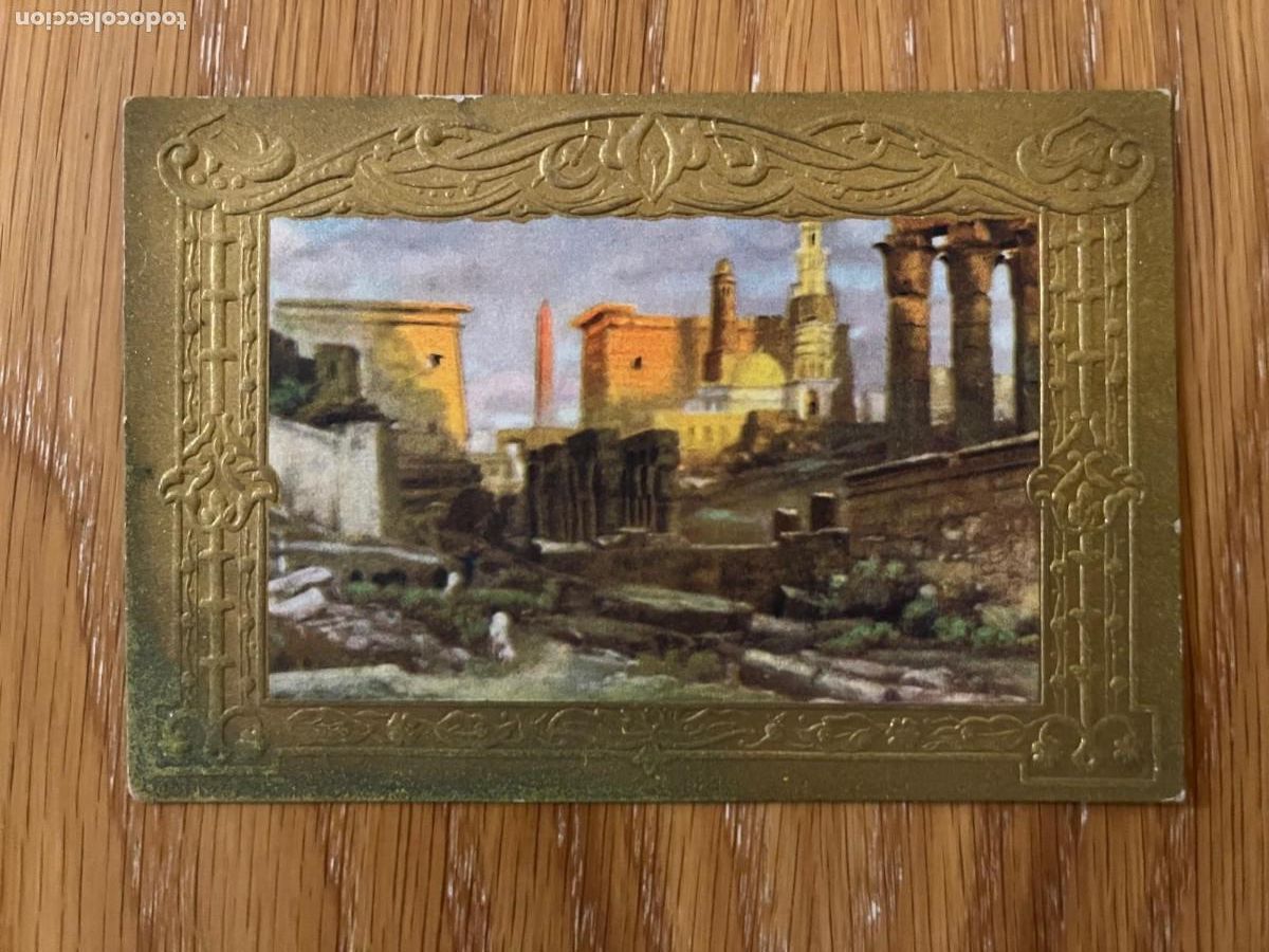 Coleccionismo Cromos antiguos: Evaristo Juncosa reproducci&oacute;n de cuadros serie C n&ordm; 3 Templo Egipcio