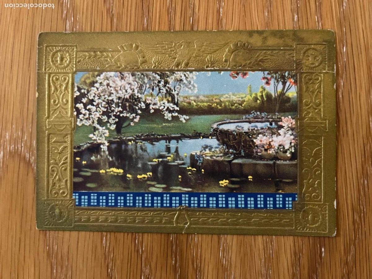 Coleccionismo Cromos antiguos: Evaristo Juncosa reproducci&oacute;n de cuadros serie B n&ordm; 2 jardines floridos