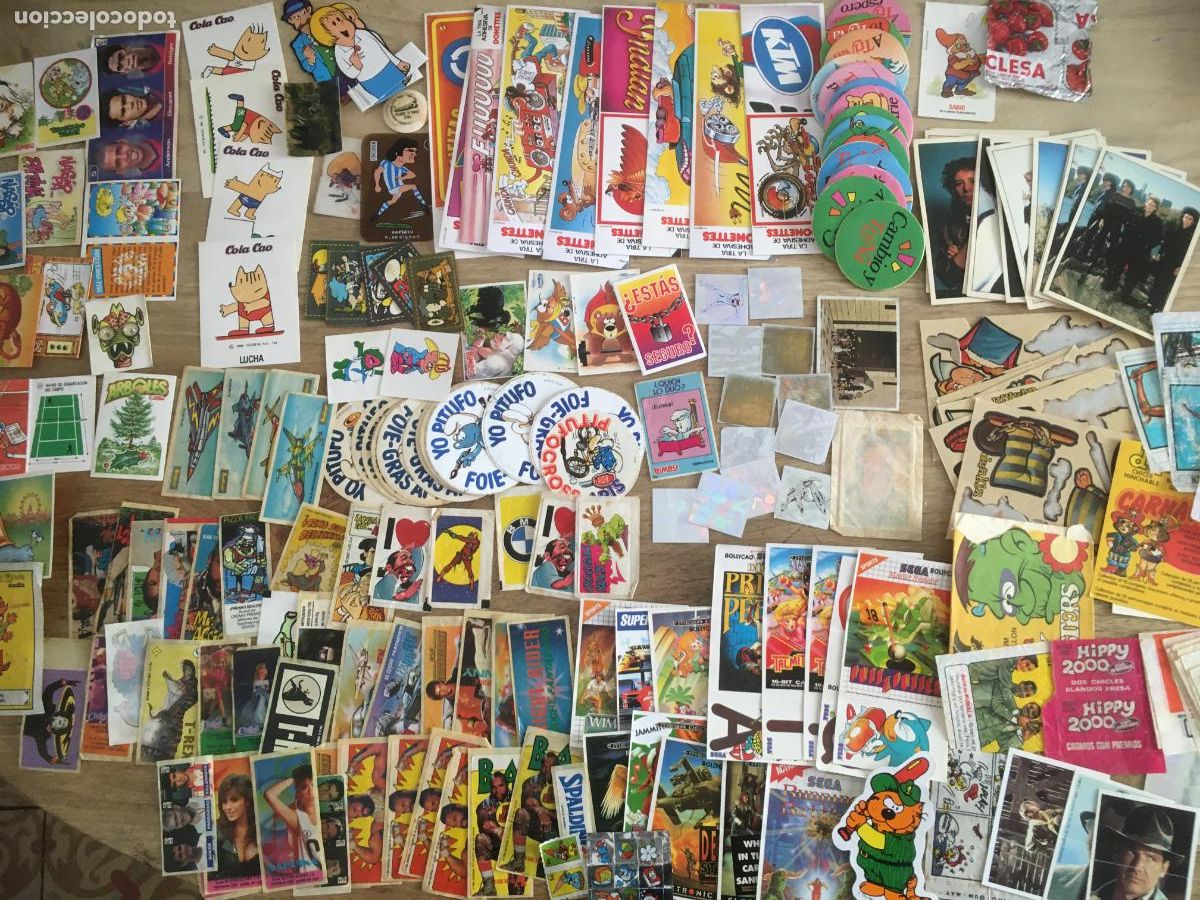 Coleccionismo Cromos antiguos: panrico bimbo bollycao matutano chicles danone gran lote variado bolleria etc nunca pegados