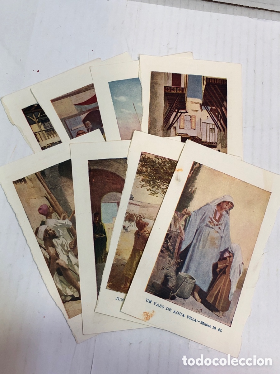 Coleccionismo Cromos antiguos: Colecci&oacute;n de cromos sobre pasajes b&iacute;blicos
