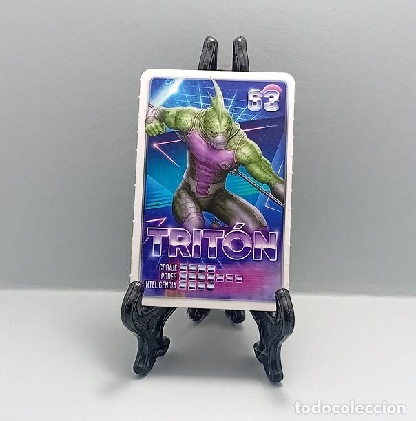 Coleccionismo Cromos antiguos: N&ordm; 63 TRIT&Oacute;N DESCUBRE TU PODER! MARVEL CROMO CARTA CARD CARREFOUR 2022 SUPER H&Eacute;ROES C&Oacute;MIC