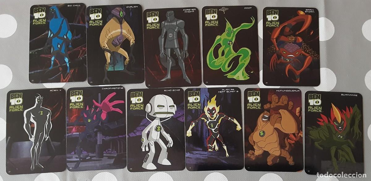 Collezionismo Figurine antiche: Ben 10 al&iacute;en force, lote de 11 cromos, n&uacute;meros dos al doce