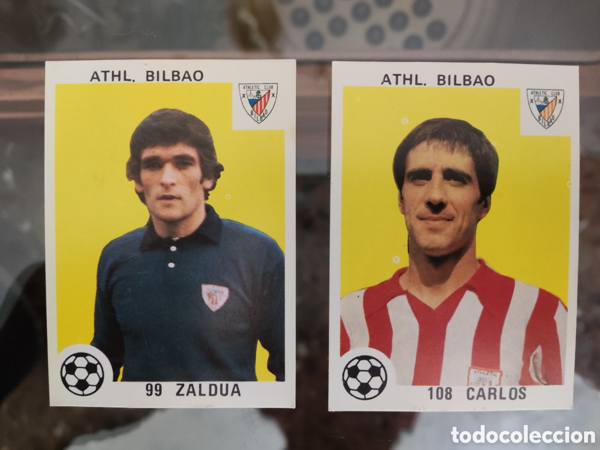 Coleccionismo Cromos antiguos: Zaldian y Carlos N&deg; 99 y 108 Cromos Maga 78-79 Athletic de Bilbao Sin Pegar