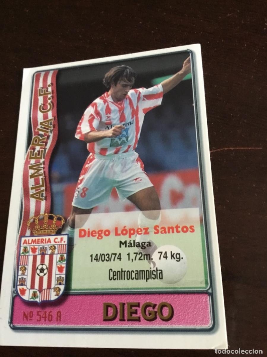 Coleccionismo Cromos antiguos: 546 DIEGO QUICO ALMERIA MUNDICROMO 1996 1997 CROMO FUTBOL 96 97 LIGA