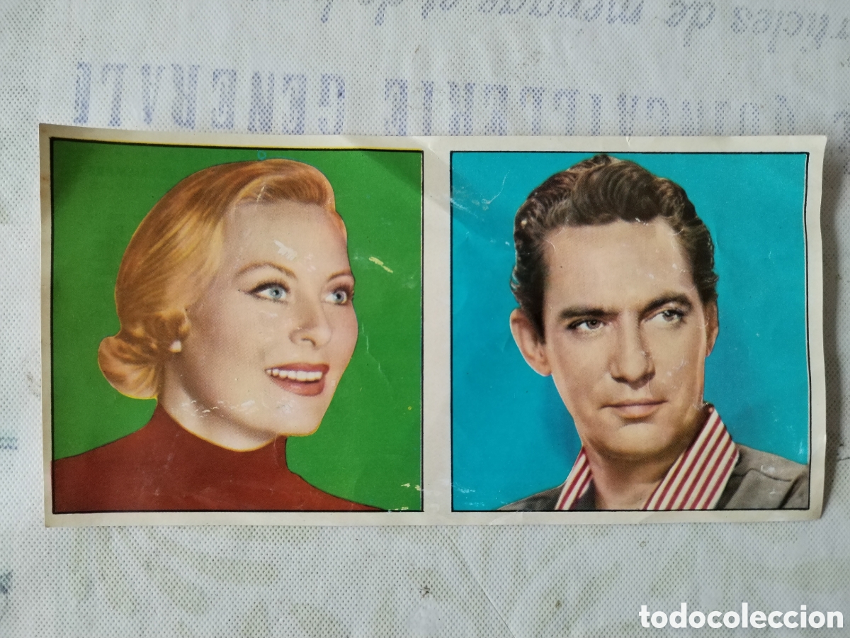 Coleccionismo Cromos antiguos: Cromo Cine-Foto estrellas de hoy y de siempre sin cortar Bruguera 1961