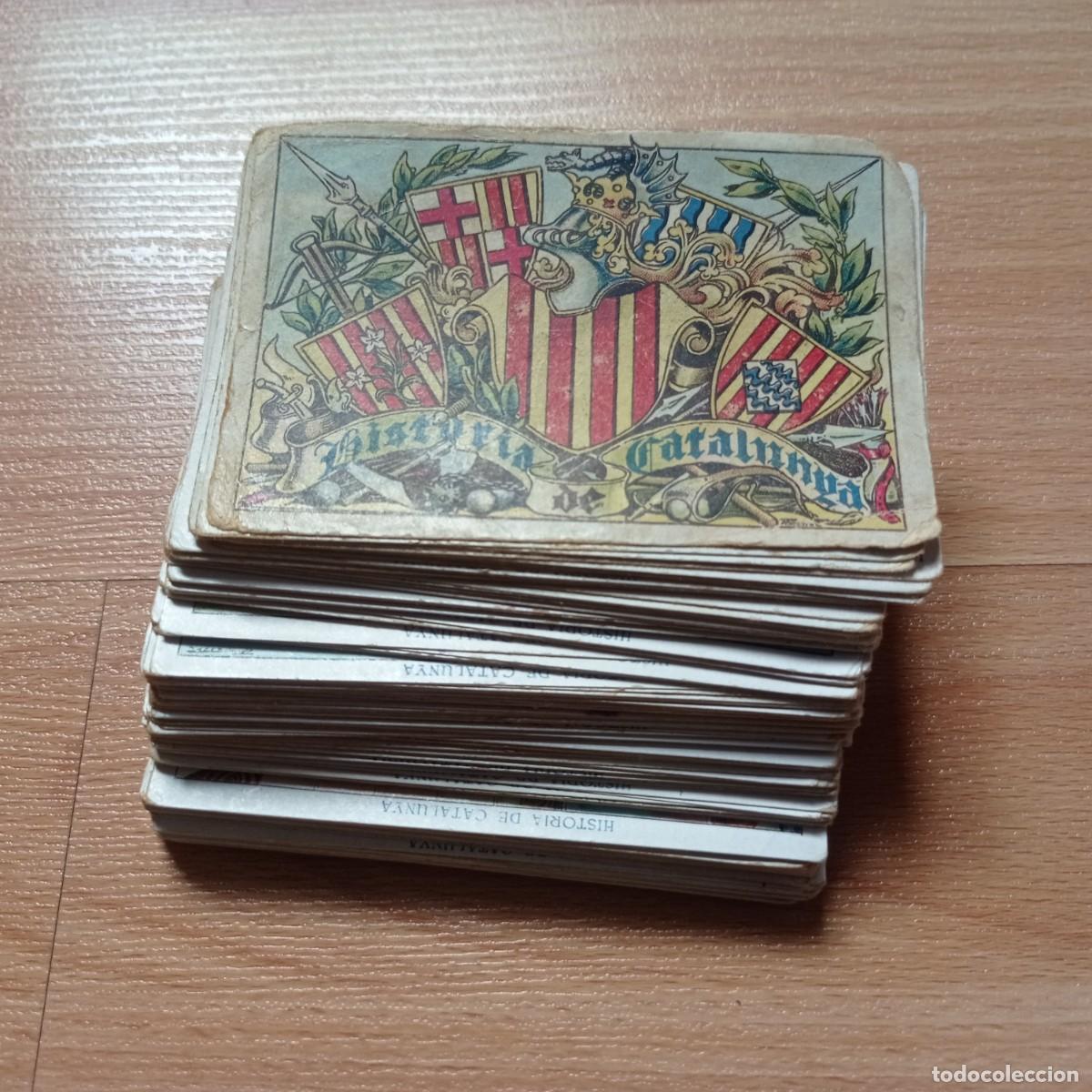 Coleccionismo Cromos antiguos: Cromos Chocolata Juncosa Historia de Catalinya