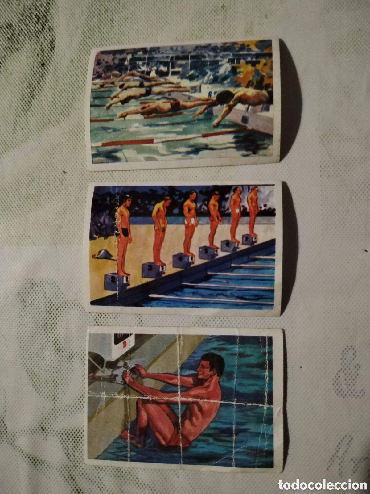 Coleccionismo Cromos antiguos: Cromos chocosport Nestl&eacute; el deporte visto por sus ases Nataci&oacute;n