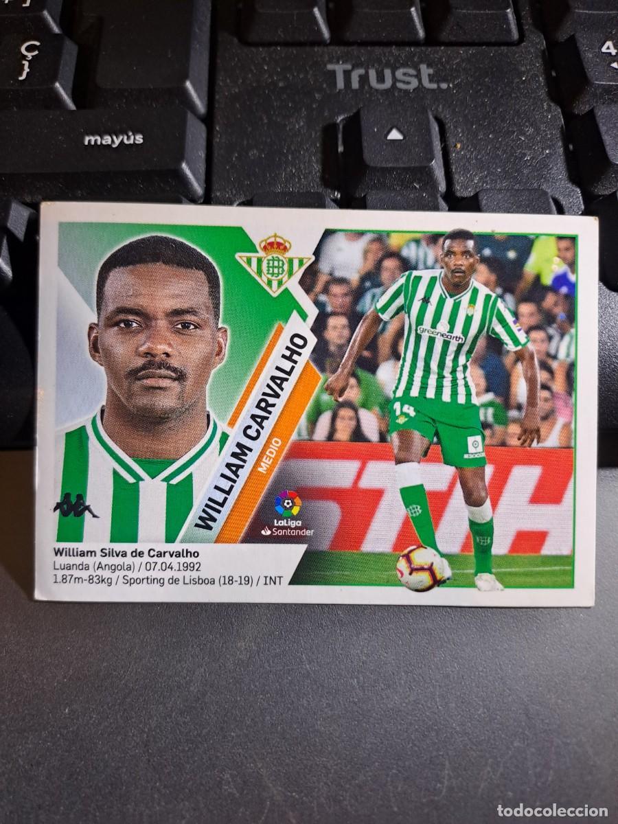 Coleccionismo Cromos antiguos: CROMO WILLIAM CARVALHO 9 BETIS LIGA 2019 2020 19 20 ESTE PANINI NUNCA PEGADO