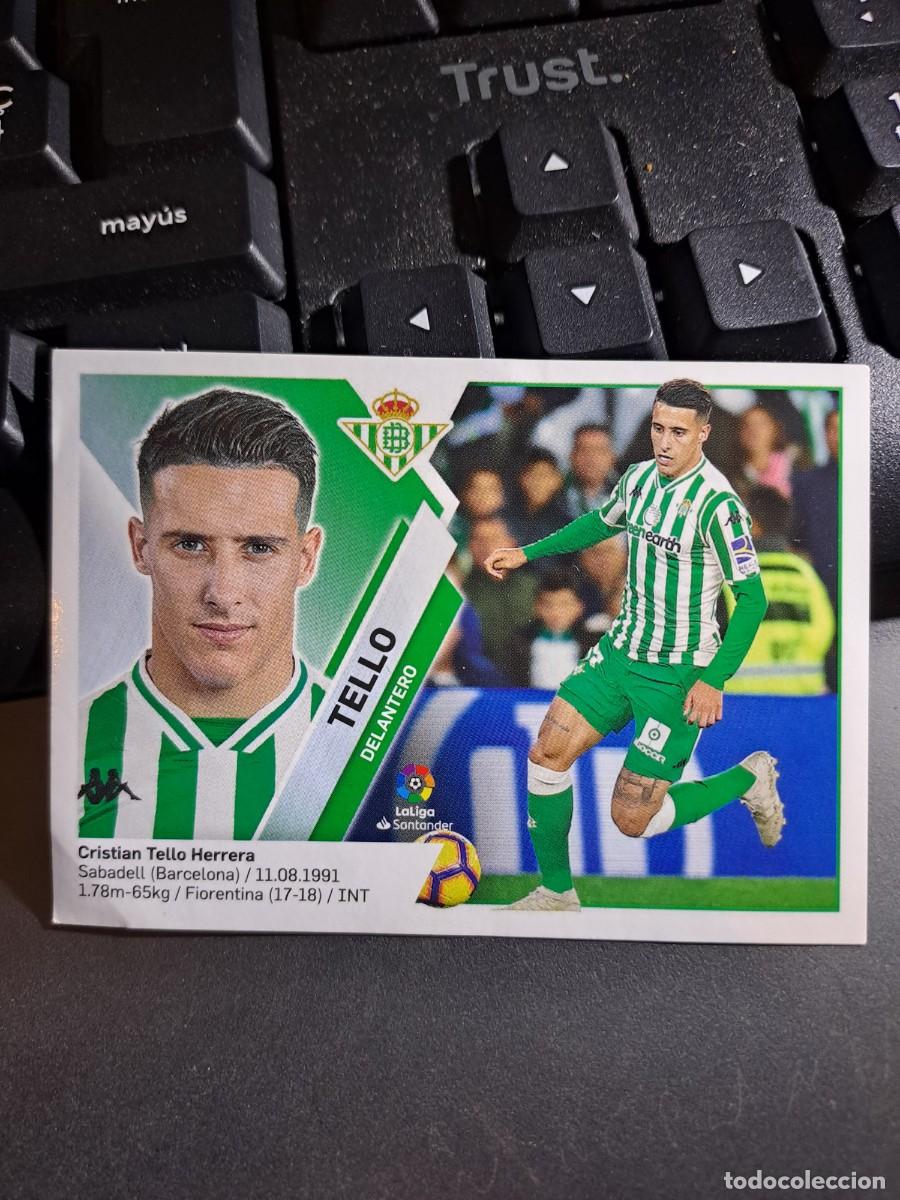 Coleccionismo Cromos antiguos: CROMO TELLO 14A 14 A BETIS LIGA 2019 2020 19 20 ESTE PANINI NUNCA PEGADO