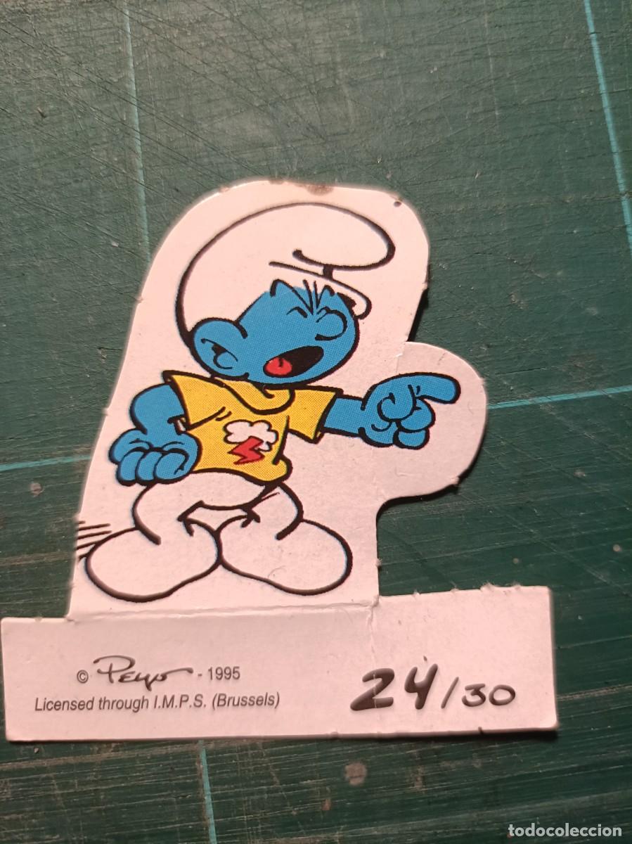 Coleccionismo Cromos antiguos: CROMO CHICLE PITUFO PEYO PEGATINA ADHESIVO A&Ntilde;OS 80