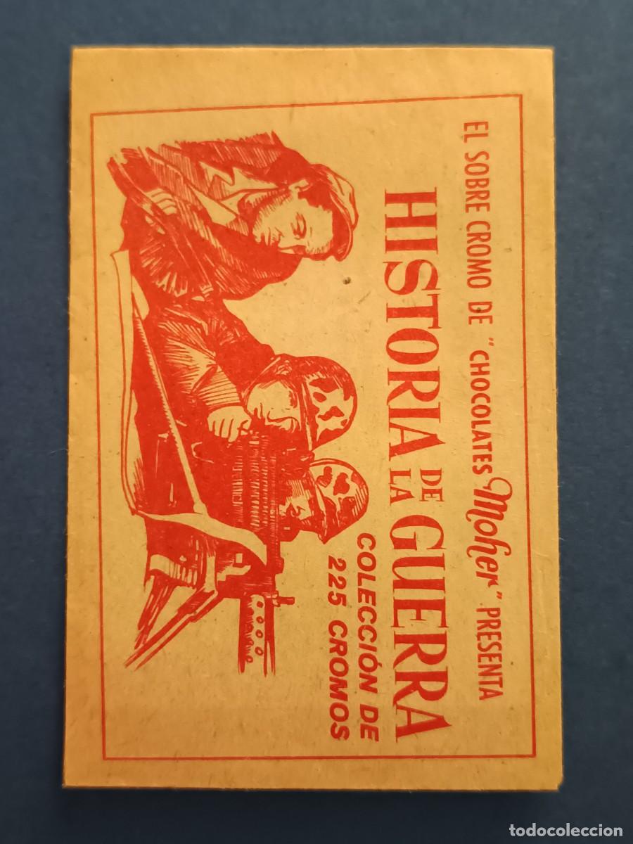 Collectionnisme Cartes &agrave; collectionner anciennes: SOBRE DE CROMOS SIN ABRIR HISTORIA DE LA GUERRA MOHER
