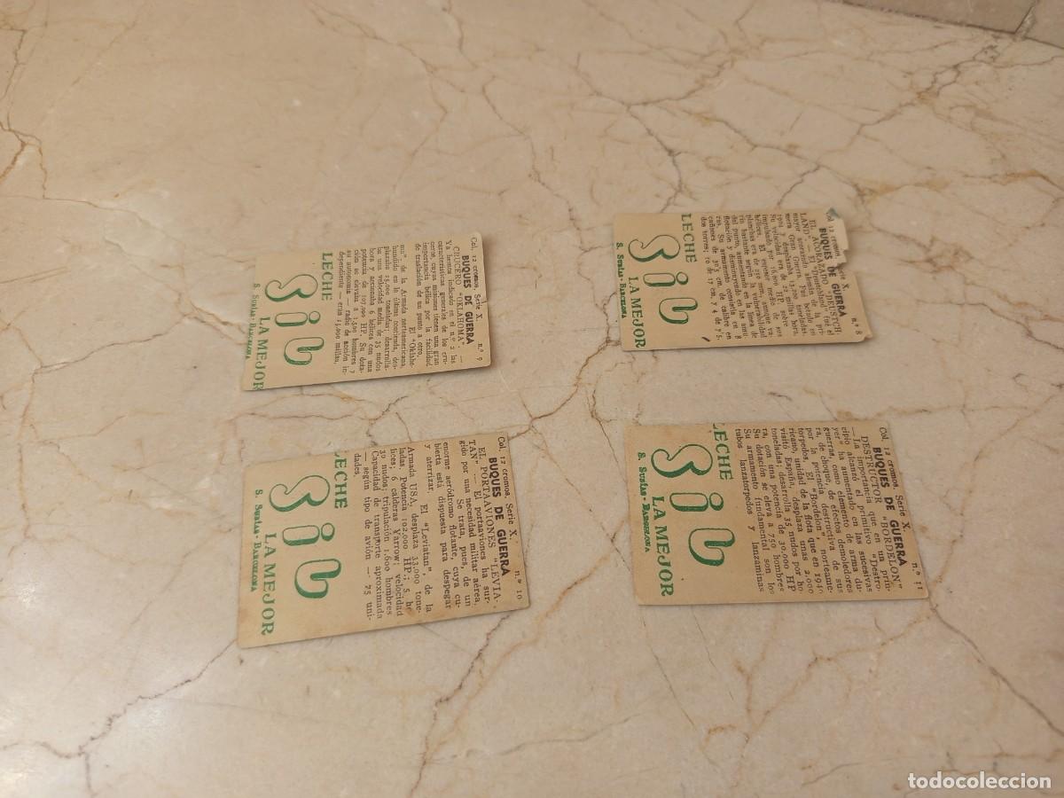 Coleccionismo cromos antiguos: Antiguos cromos Leche Sil - Buques de Guerra - Foto 2