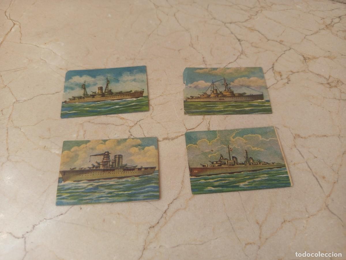 Coleccionismo Cromos antiguos: Antiguos cromos Leche Sil - Buques de Guerra