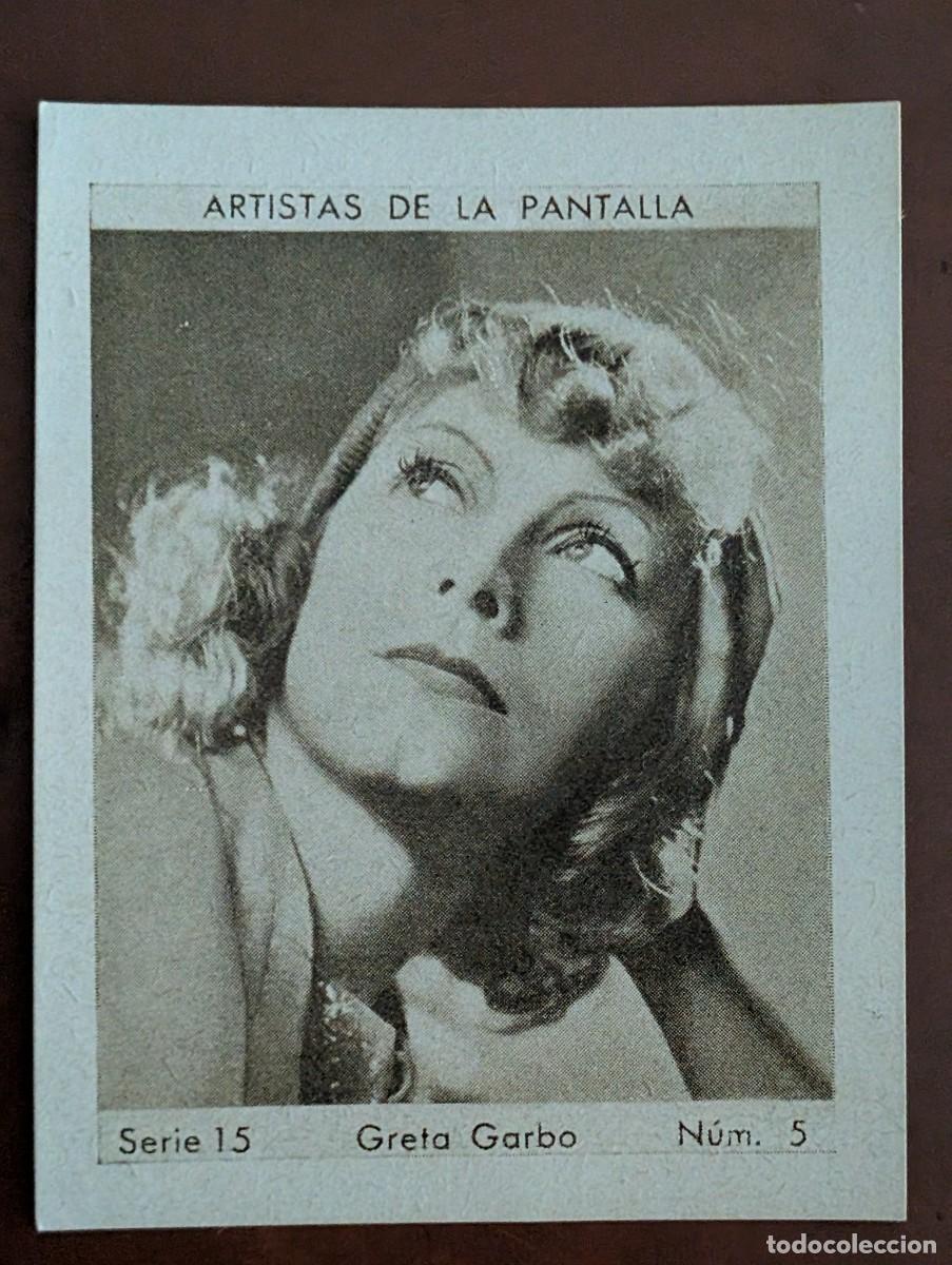 Coleccionismo Cromos antiguos: CROMO NUEVO CUPON PENINSULAR SERIE 15 ARTISTAS ACTRICES DE CINE N&ordm; 5 GRETA GARBO EXCELENTE CONS