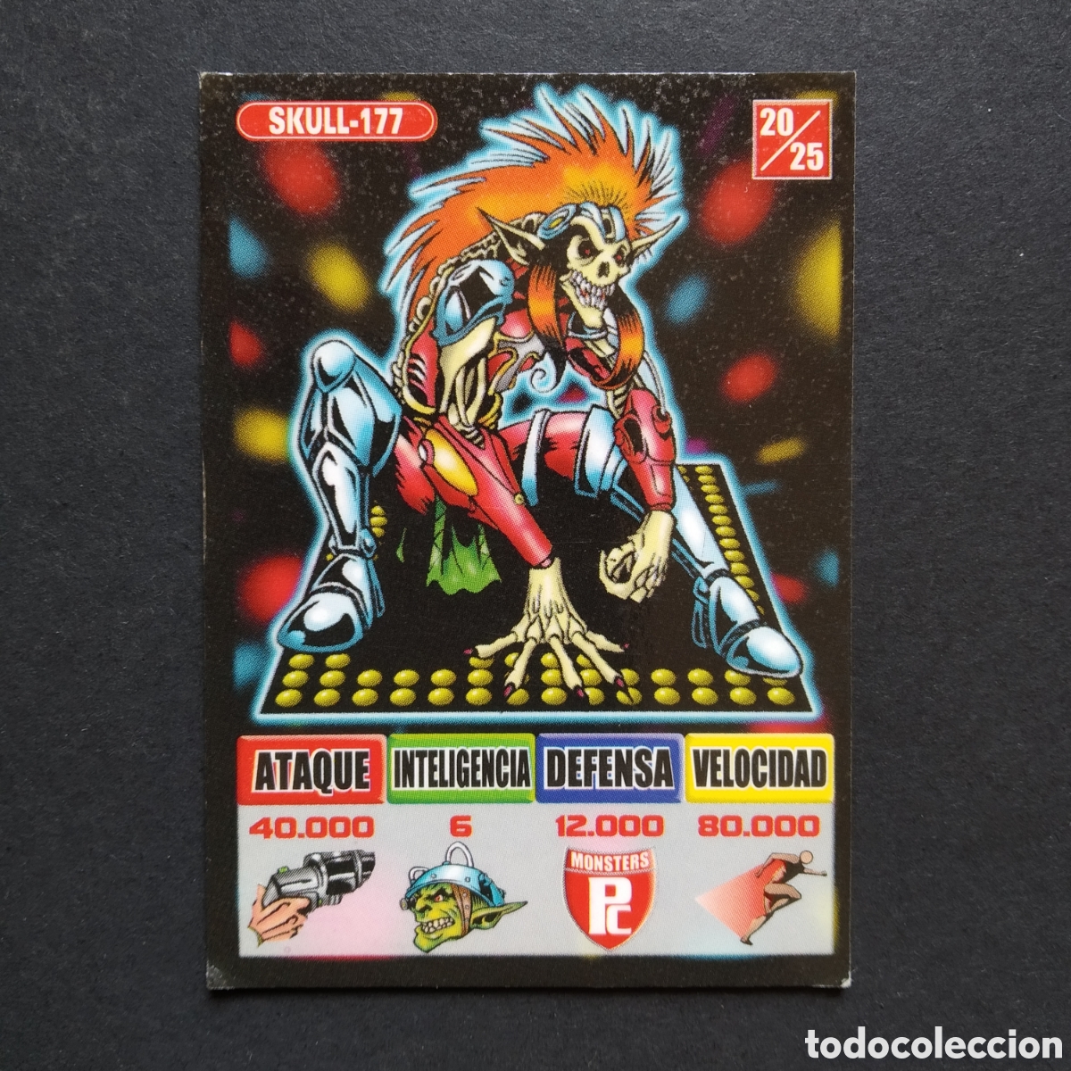 Coleccionismo Cromos antiguos: CROMO - N&deg; 20/25 - SKULL-177 - MONSTERS - KAOS, THE GAME - BOLLYCAO