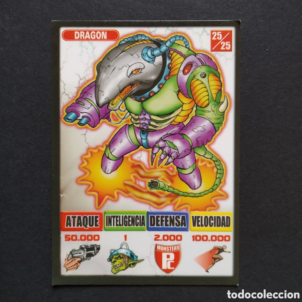 Coleccionismo Cromos antiguos: CROMO - N&deg; 25/25 - DRAGON - MONSTERS - KAOS, THE GAME - BOLLYCAO